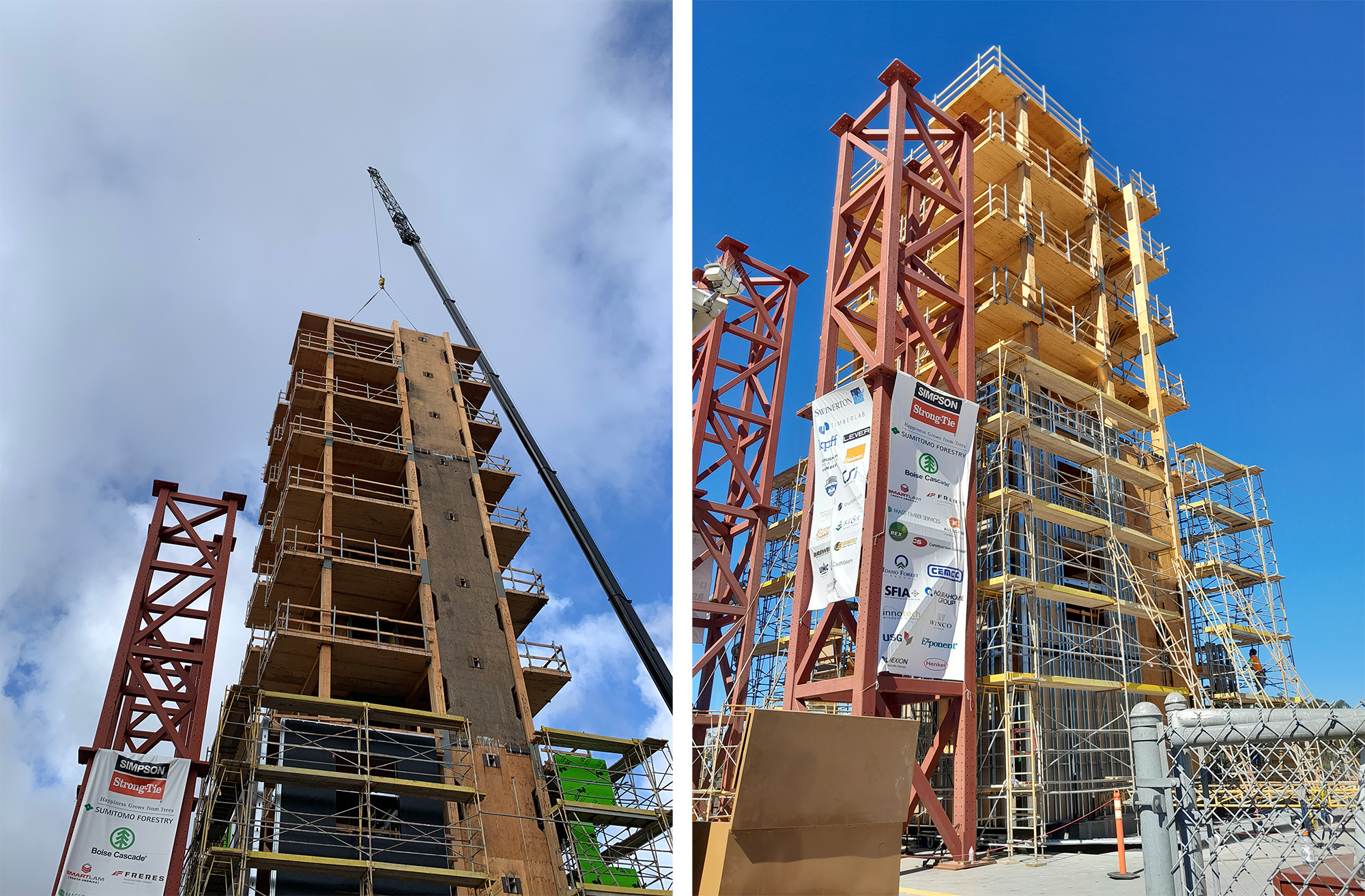 10-story mass timber building on seismic shake table