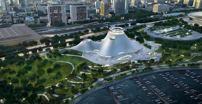 Ma Yansong and Jeanne Gang revise Chicago lakefront Lucas Museum