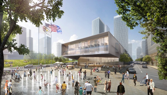 HOK's proposal for the Obama Presidential Library integrates the facility into a