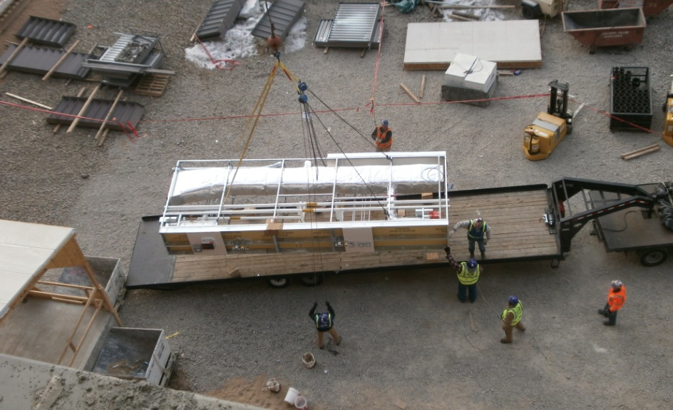The contractor implemented advanced prefabrication measures on the 360-bed Exemp