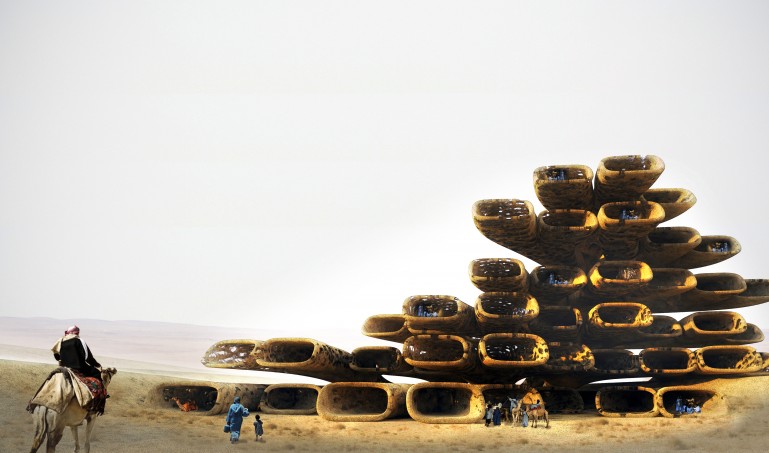 French firm proposes sand and bacteria as building material in the Sahara
