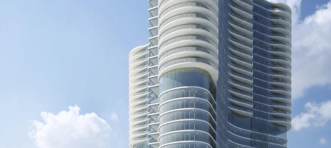 The exterior of Orlando's newest mixed-use tower