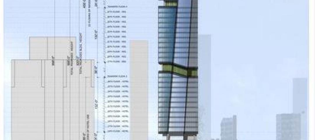 A new design for 80 South Street in New York City includes multiple vegetative r