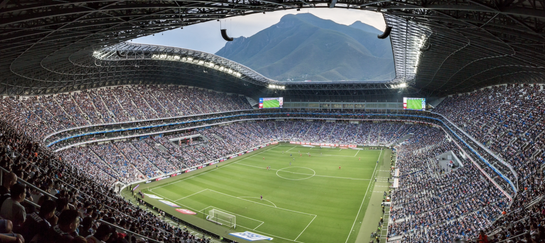 BBVA Stadium in Monterrey, Mexico, one of Populous' projects. Image: Jorge Torbaoda/Populous