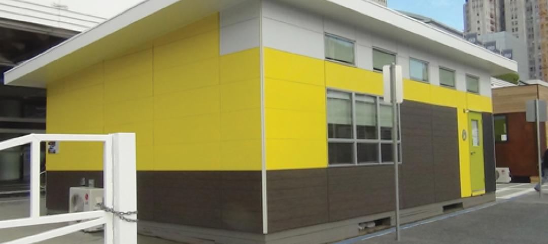 The classrooms exterior cladding consisted of fiber cement boards of varying co