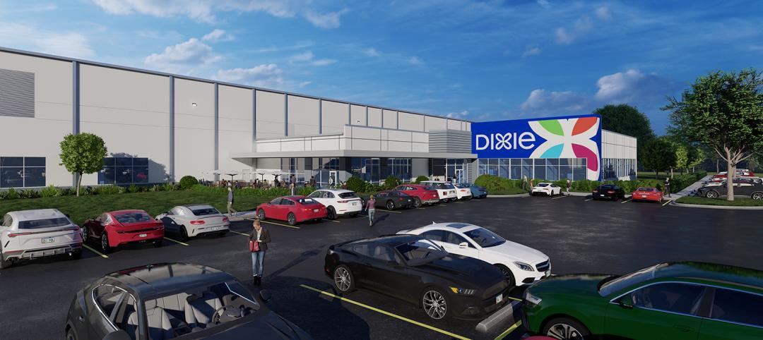 A rendering of Georgia-Pacific's Dixie plant in Jackson, Tenn., which is scheduled to open next year. Images; Courtesy of jE Dunn