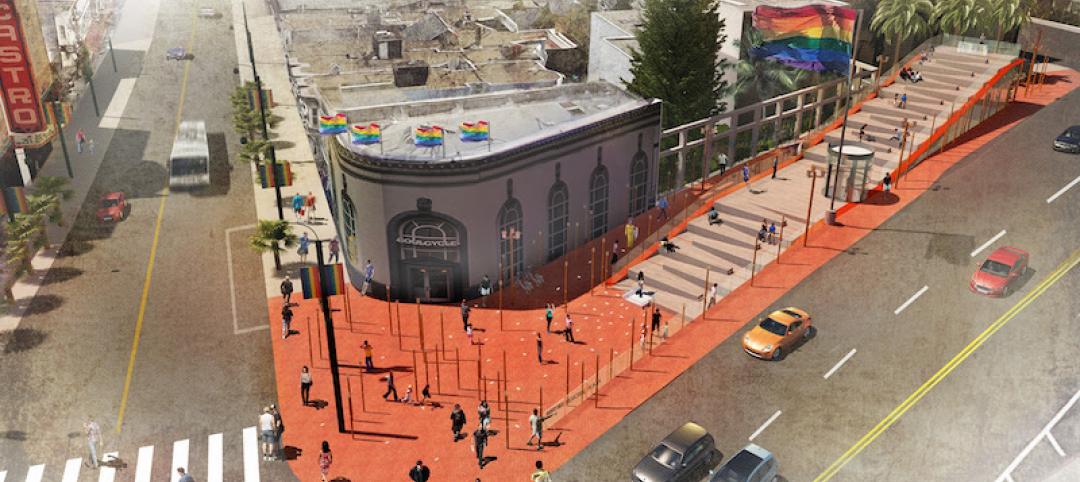 A rendering of the reimagine Harvey Milk Memorial Plaza from Perkins Eastman