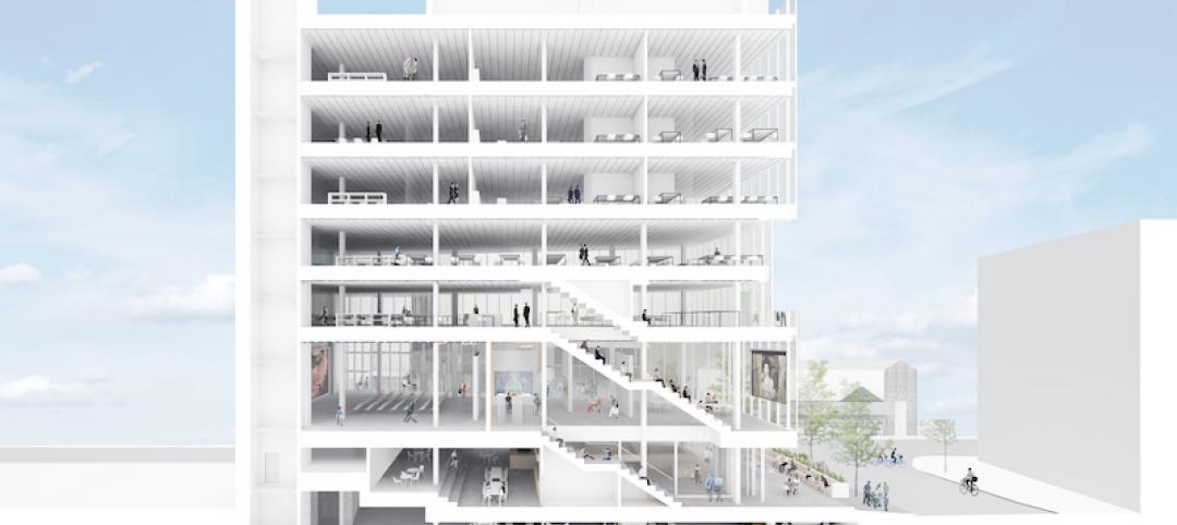A rendering of the four-story Center for Community & Entrepreneurship in New York.
