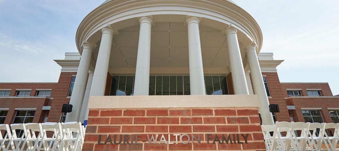 Front of the new Laurie-Walton Family Basketball Center