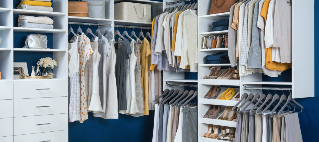Organized Living Select white walk-in closet
