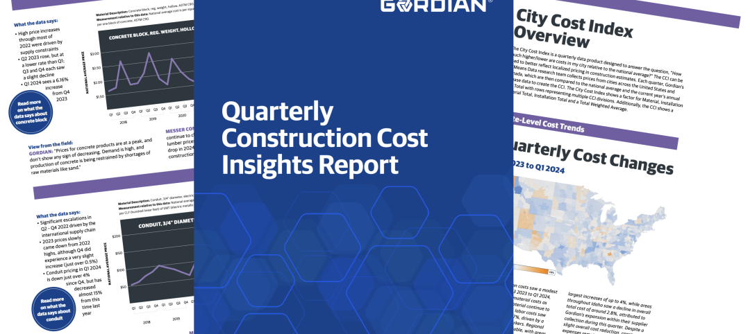 Gordian’s Q1 2024 Quarterly Construction Cost Insights Report 
