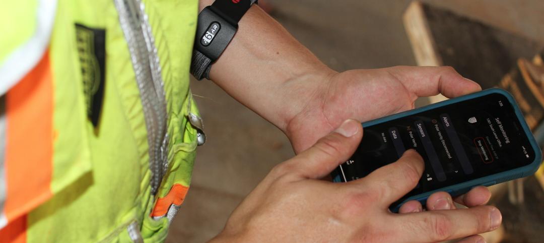Rogers-O'Brien's safety manager utilizes the Polar armband to monitor his biometrics while on the jobsite.