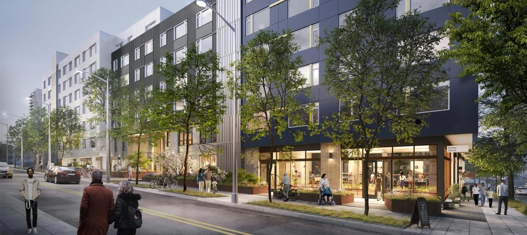 The Cedar Crossing development in Seattle features street-level retail and businesses. 