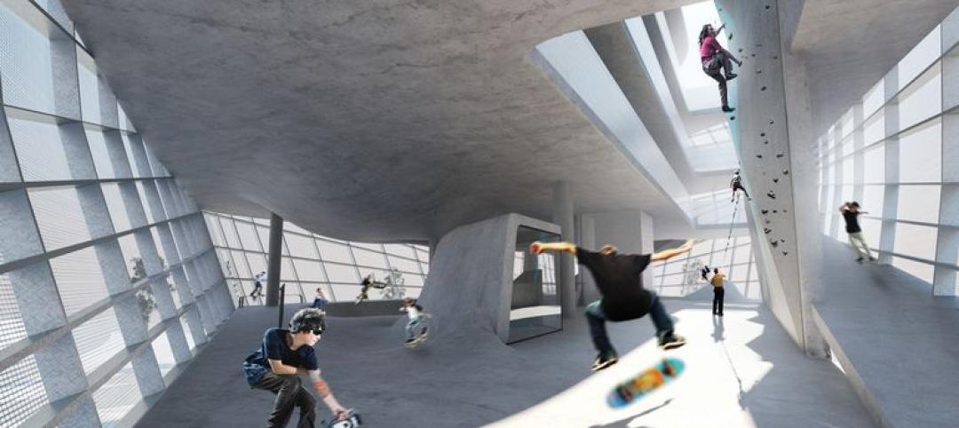 Guy Holloway proposes multi-level urban sports park for skaters