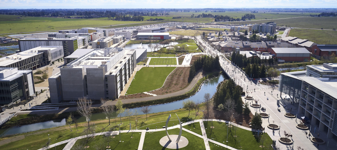 Aerial view of UC Merced's expanded campus.