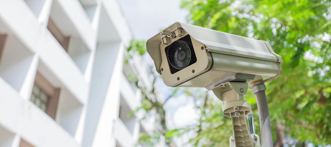 Video surveillance camera at apartment community