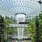 Changi Airport, Singapore indoor waterfall