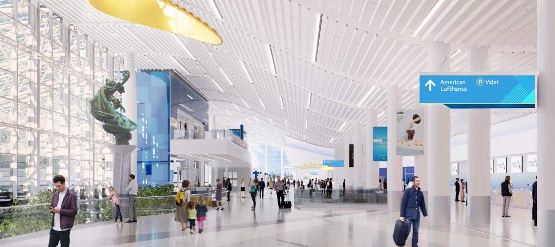 Modern airport interior digital twin