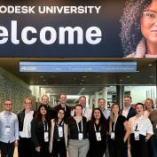 Skanska employees posing at Autodesk University 2022
