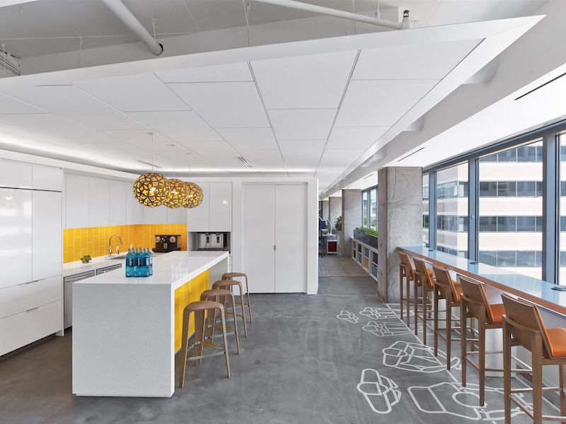A kitchen space located within the ASID Headquarters in Washington, D.C.