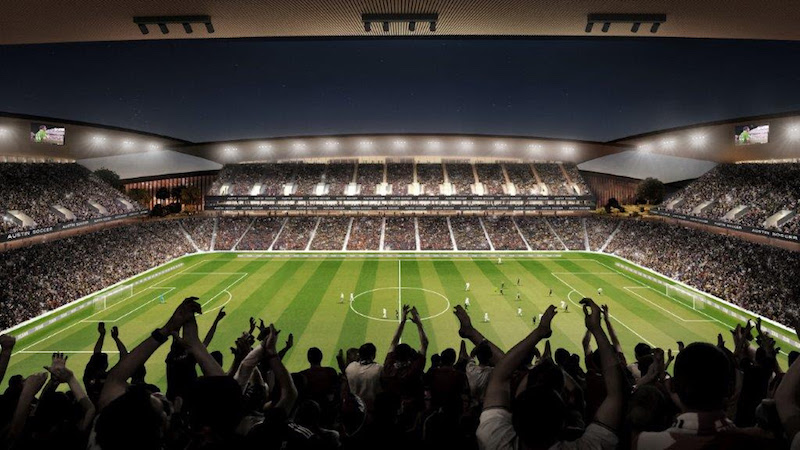 The 40,000-seat stadium