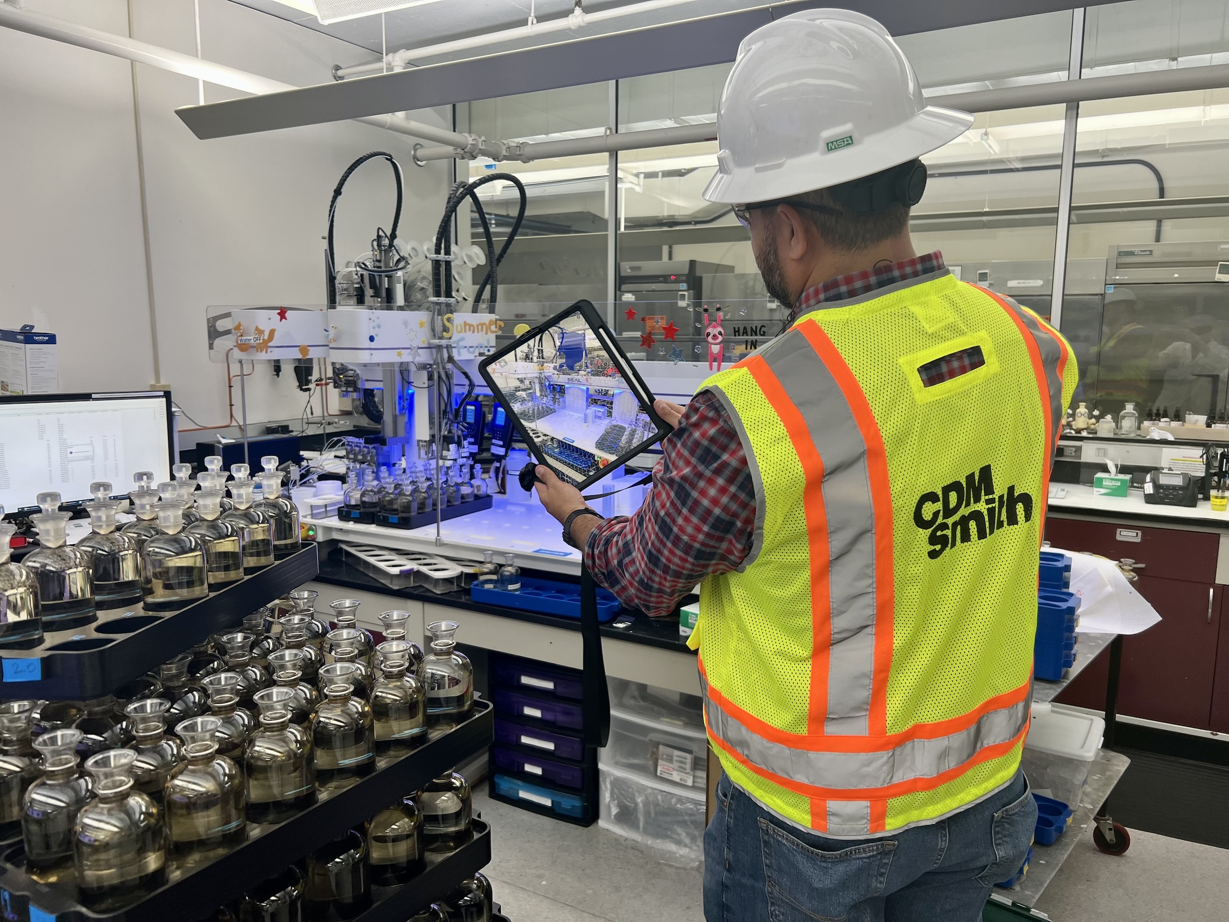 The Hampton Roads Sanitation District (HRSD) in Virginia Beach, Va., used LIDAR and BIM technology to develop precise building and equipment data for a planned expansion of its Central Environmental Laboratory. Photo courtesy CDM Smith