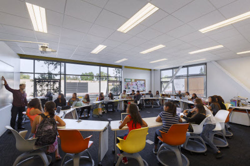 A classroom space at Samueli Academy
