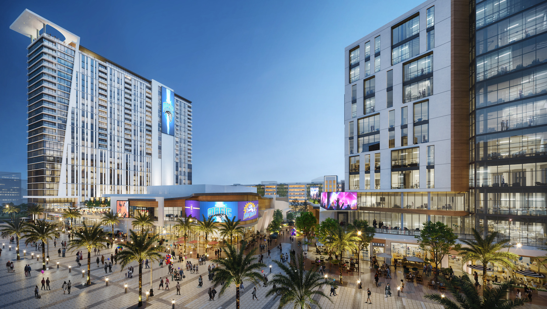 Rendering if Orlando sports and entertainment district