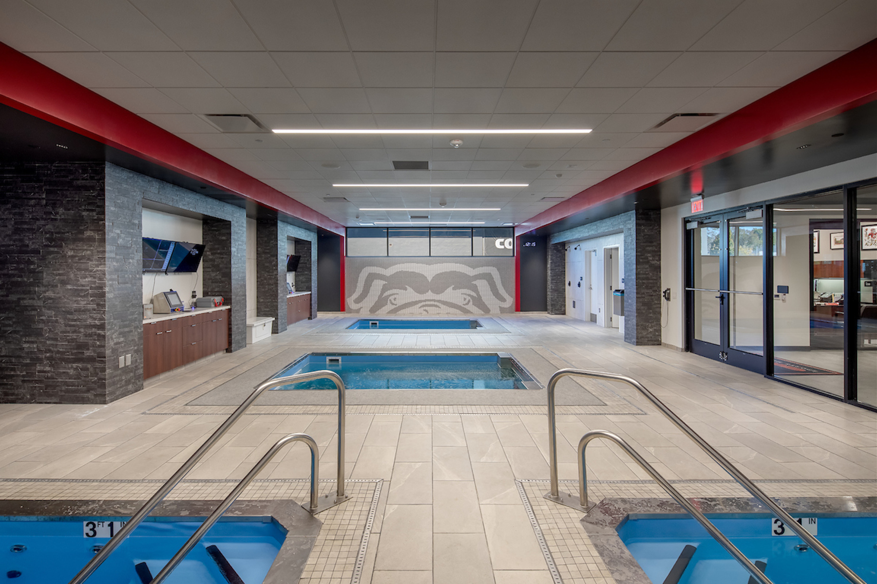 UGA Training facility hydrotherapy pools