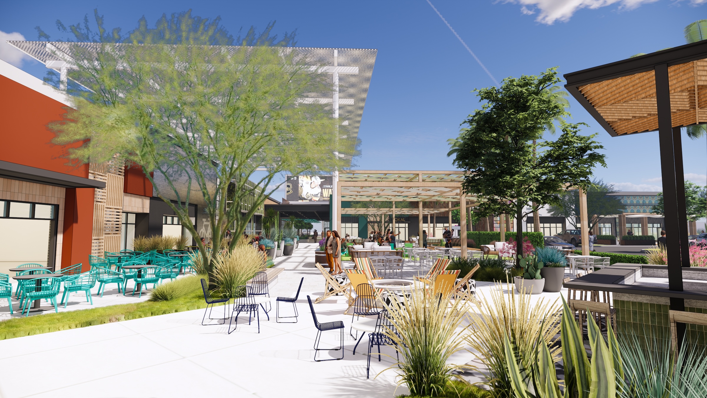 Outside Las Vegas, two unused office buildings will be turned into The Cliffs open-air retail development