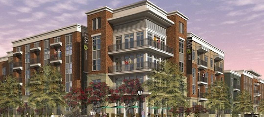 Atlanta's @1377 complex will feature brick cladding and stucco accents.