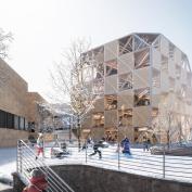 Bjarke Ingels Group designs a mass timber cube structure for the University of Kansas 