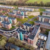University of Sussex, East Slopes Residencies aerial view